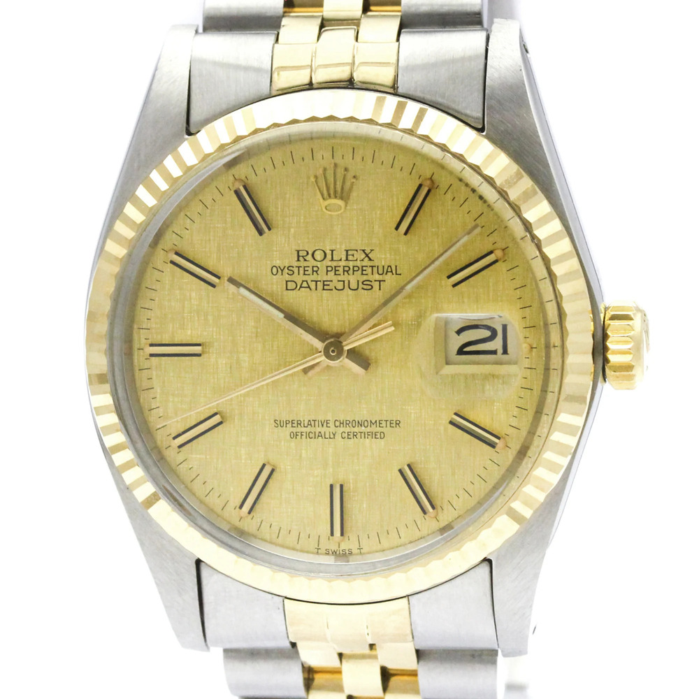 ROLEX Datejust 16013 18K Gold Steel Ladies Watch Polished